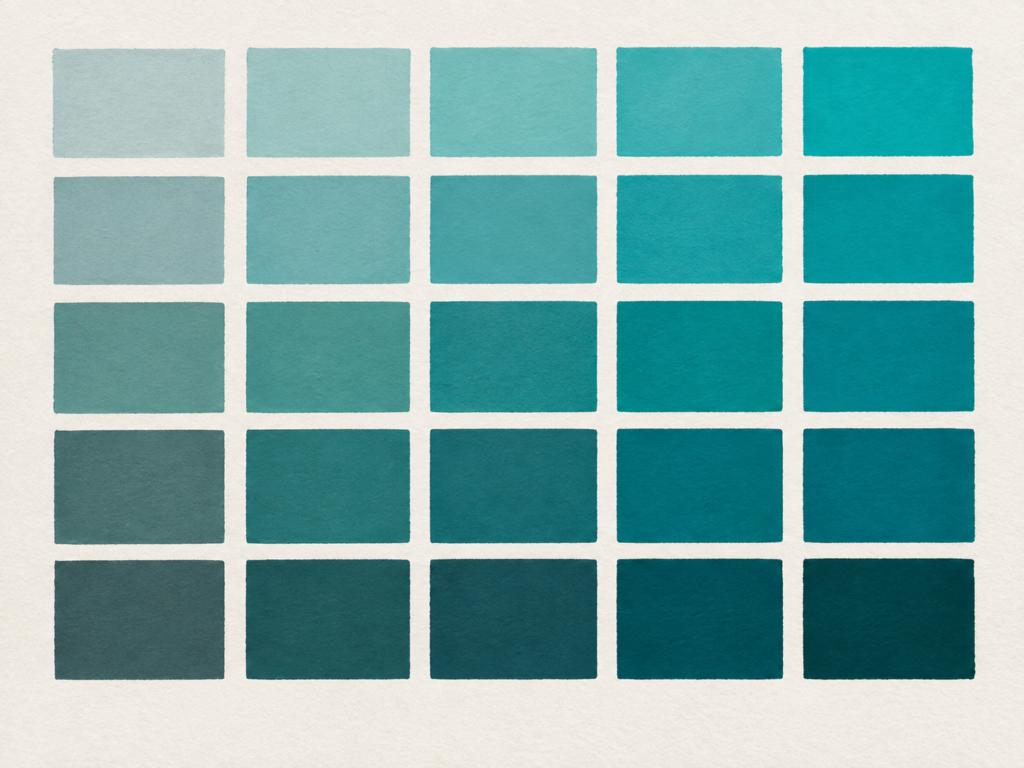 [Illustration suggestion 4: A three-axis diagram or swatch matrix showing the same base hue shifted across light-to-dark value steps and low-to-high saturation steps. Label the axes clearly for beginners.]